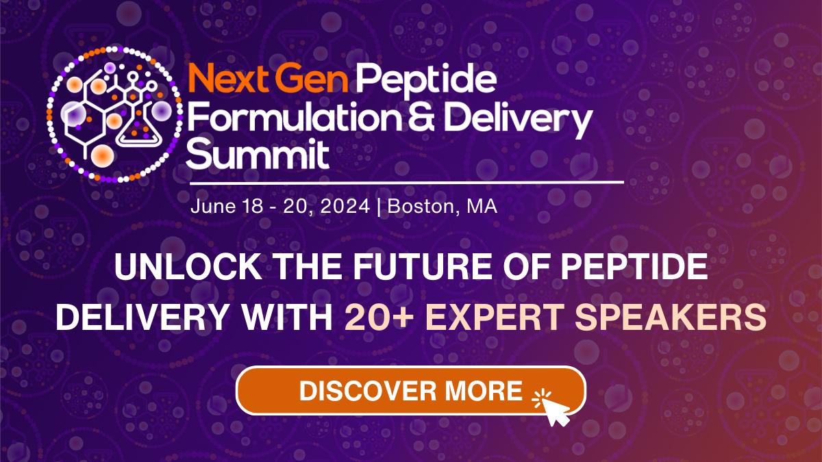 Next Gen Peptide Formulation & Delivery Summit banner